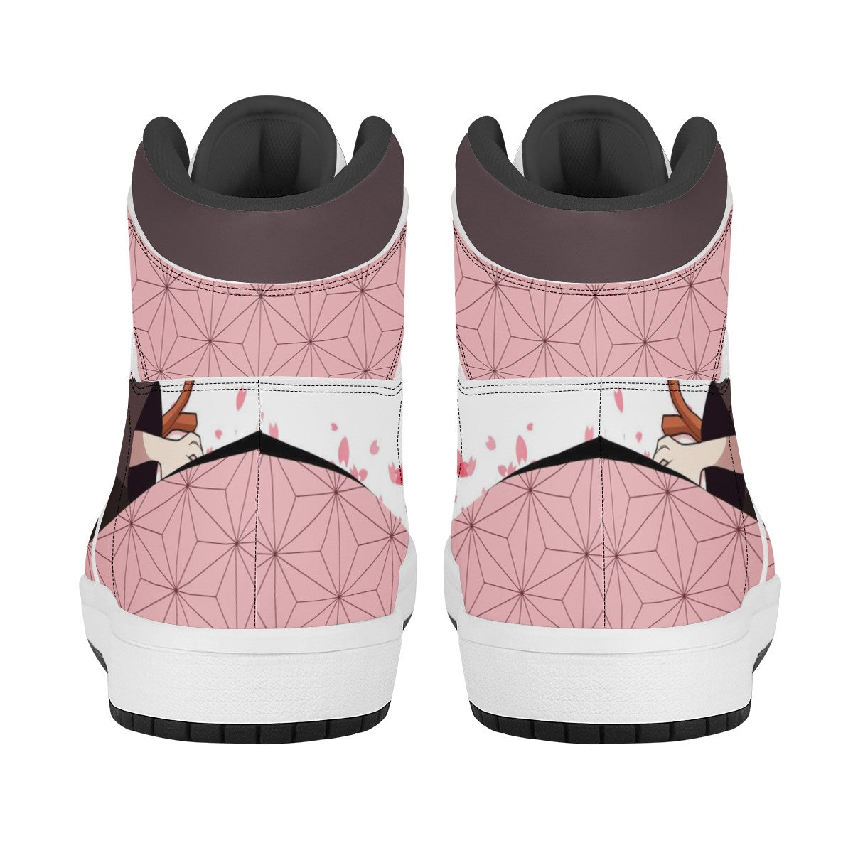 Nezuko Kamado Black High Top Leather Sneakers