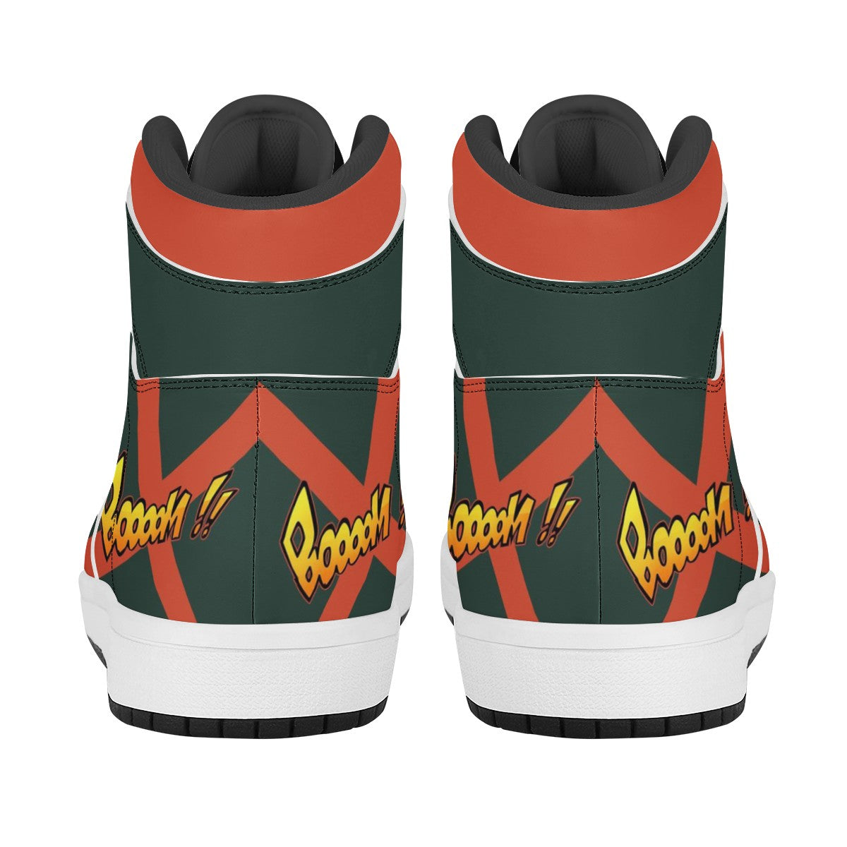 Katsuki Bakugo Black High Top Leather Sneakers