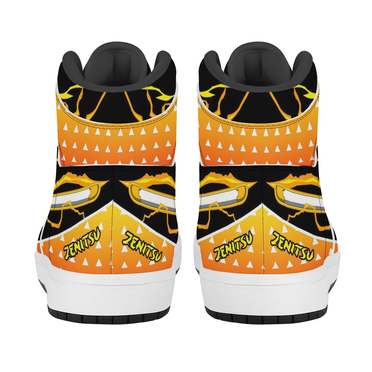 Zenitsu Agatsuma Black High Top Leather Sneakers