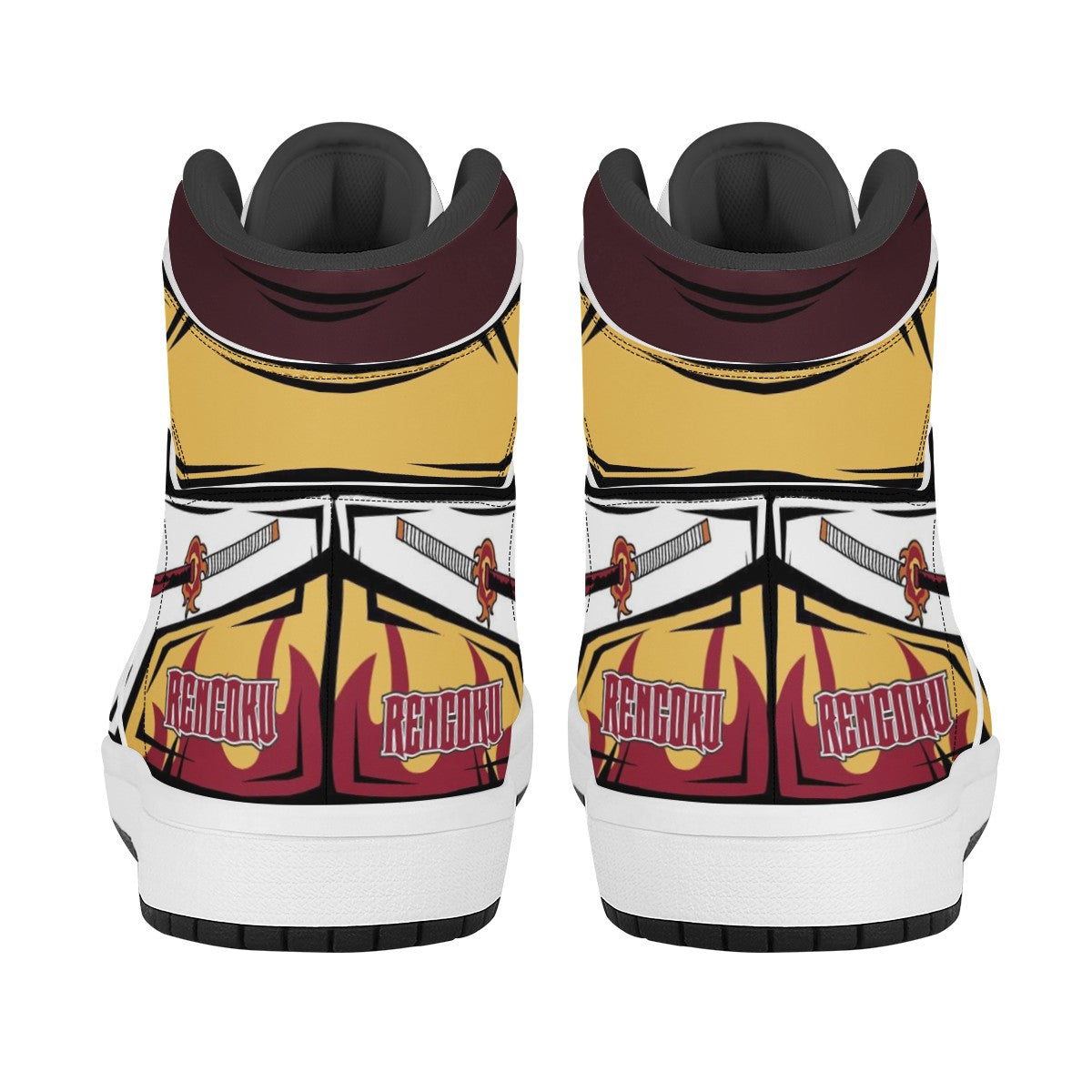 Kyojuro Rengoku Black High Top Leather Sneakers