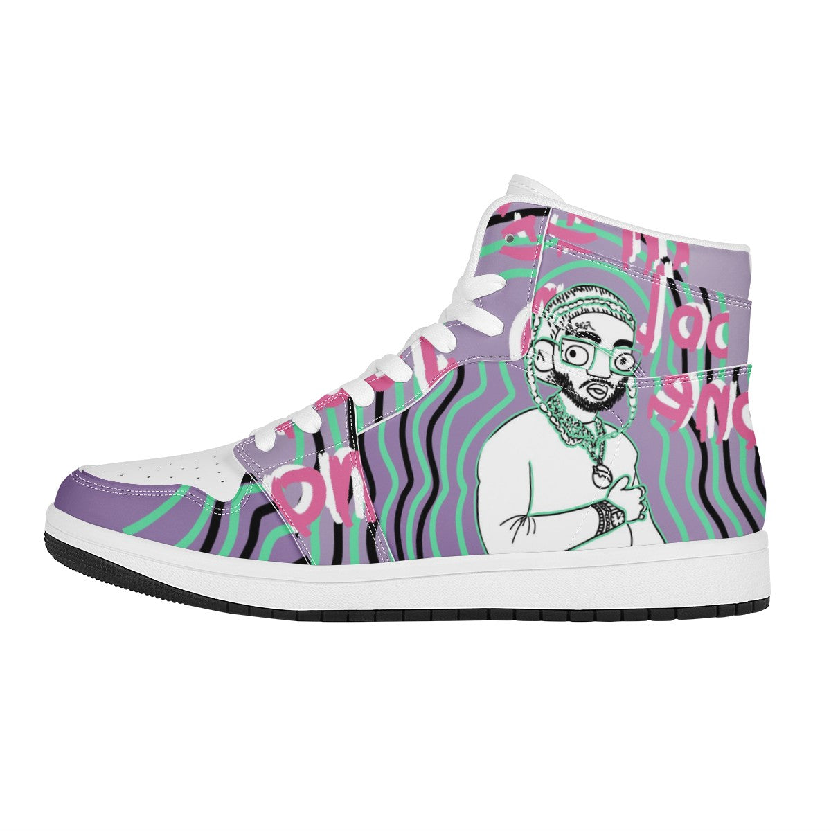 Pop Smoke Custom Nike Air Jordan 1 Leather Sneaker