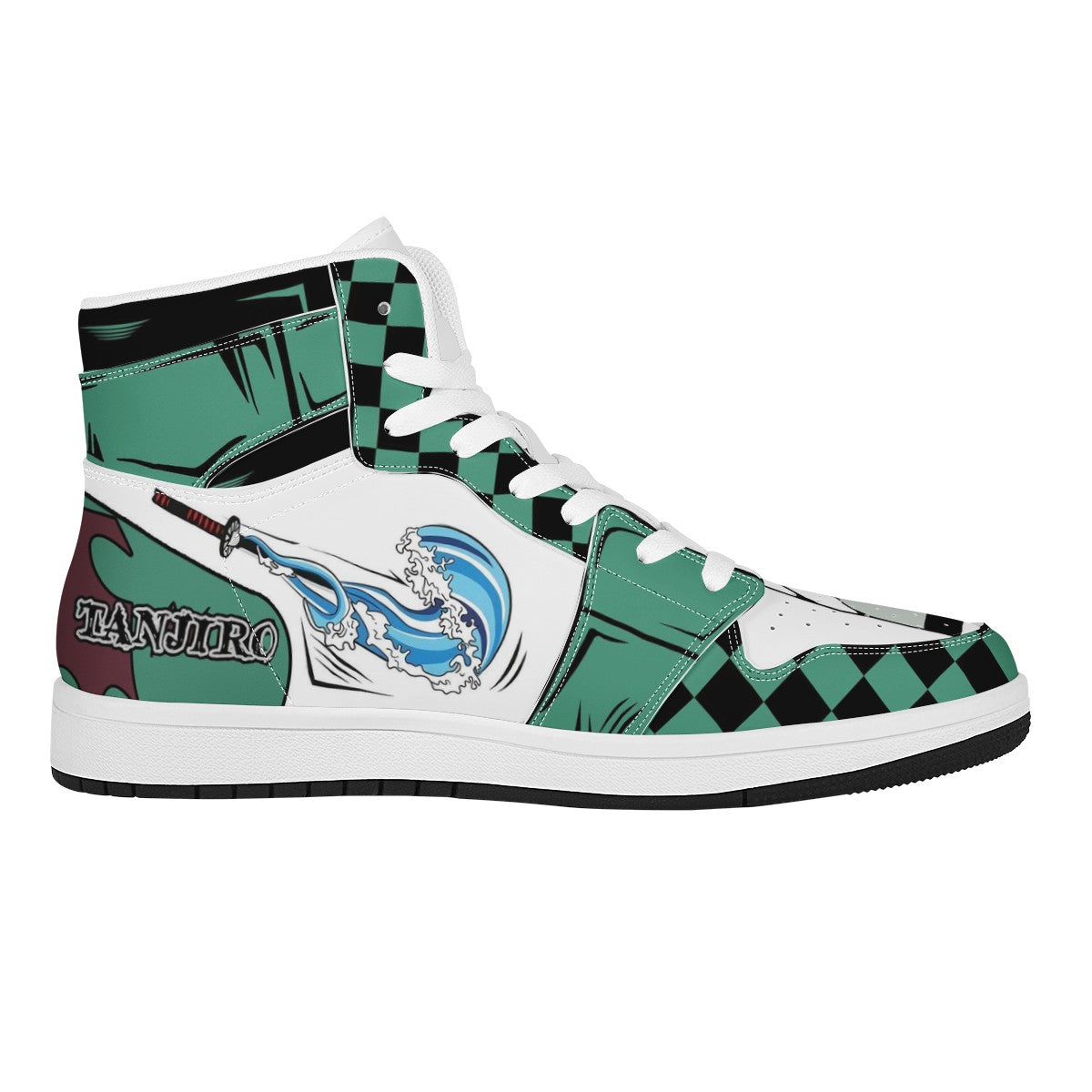 Tanjiro Kamado Custom Nike Air Jordan 1 Leather Sneaker