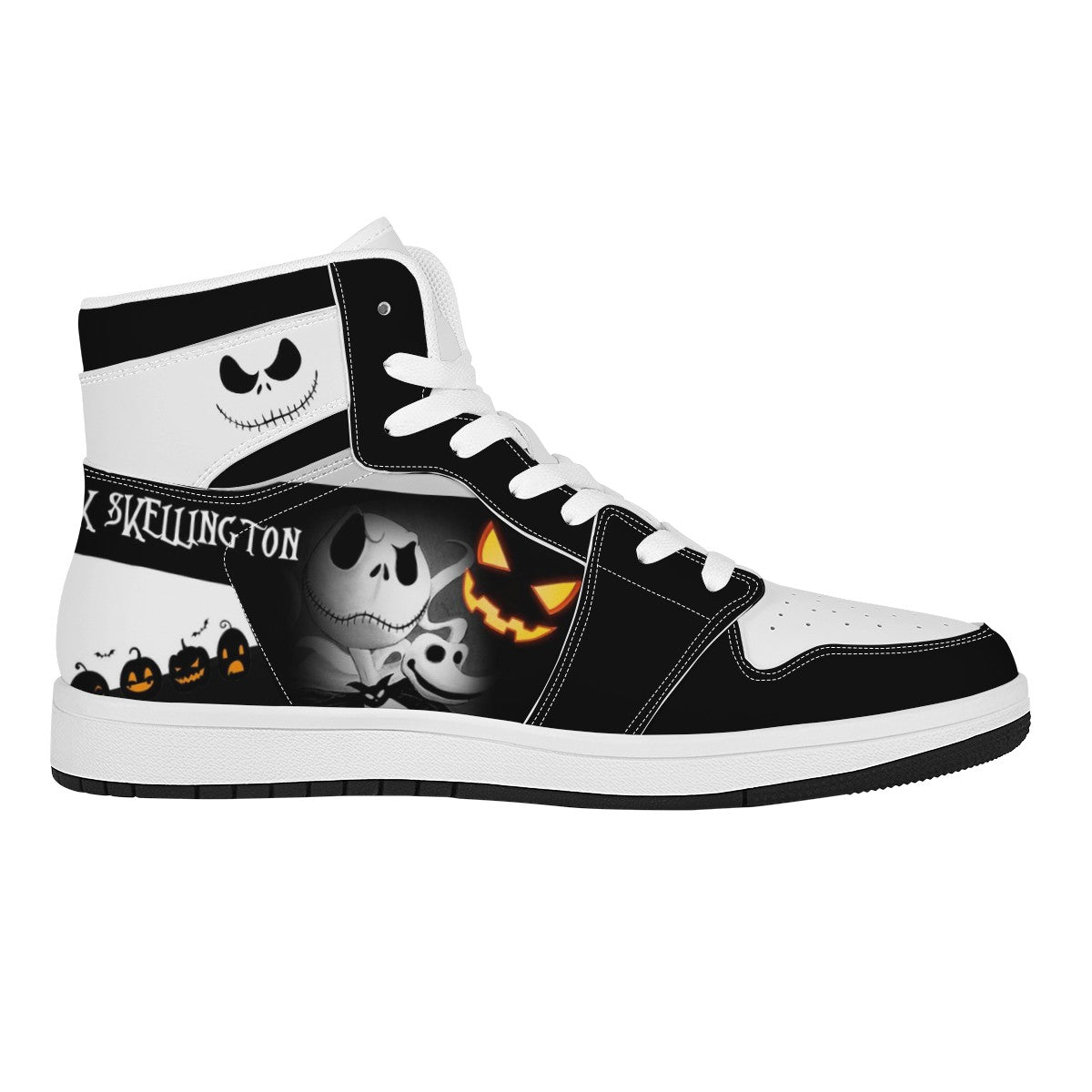 Jack Skellington Custom Nike Air Jordan 1 Leather Sneaker