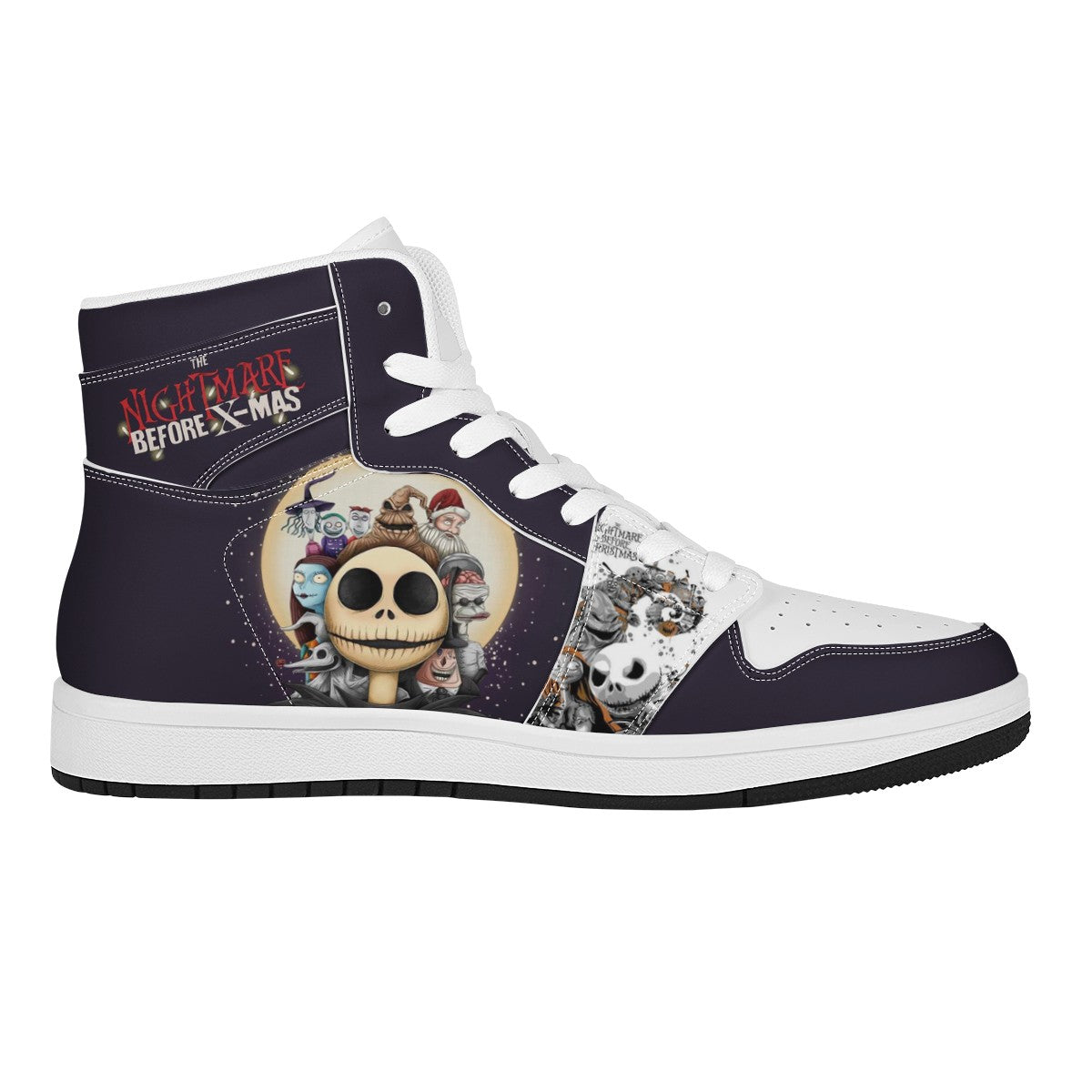 Jack Skellington Custom Nike Air Jordan 1 Leather Sneaker