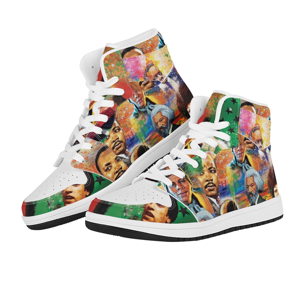 black lives matter High Top Leather Sneakers