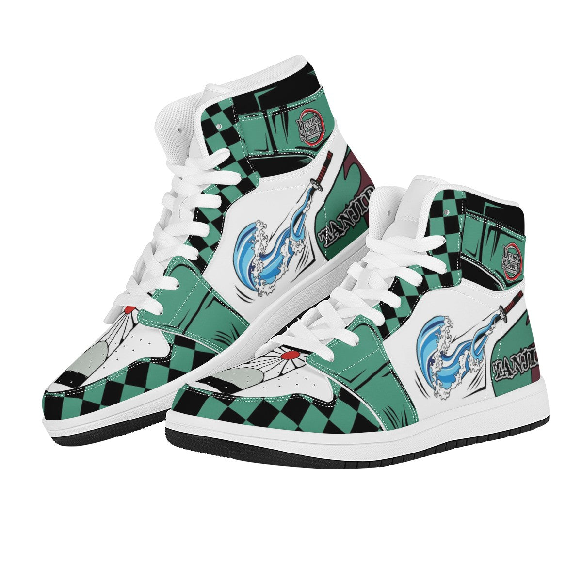 Tanjiro Kamado Custom Nike Air Jordan 1 Leather Sneaker