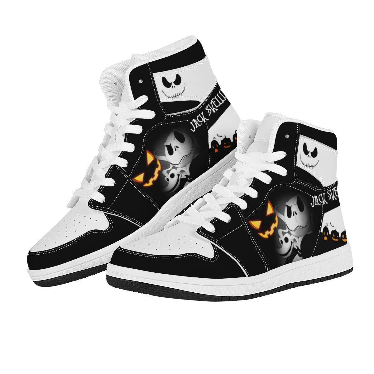 Jack Skellington Custom Nike Air Jordan 1 Leather Sneaker