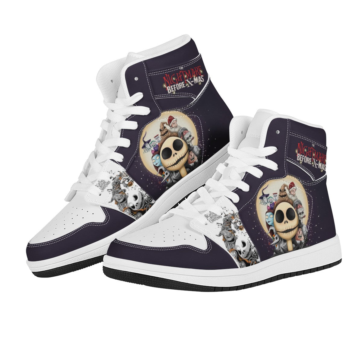 Jack Skellington Custom Nike Air Jordan 1 Leather Sneaker