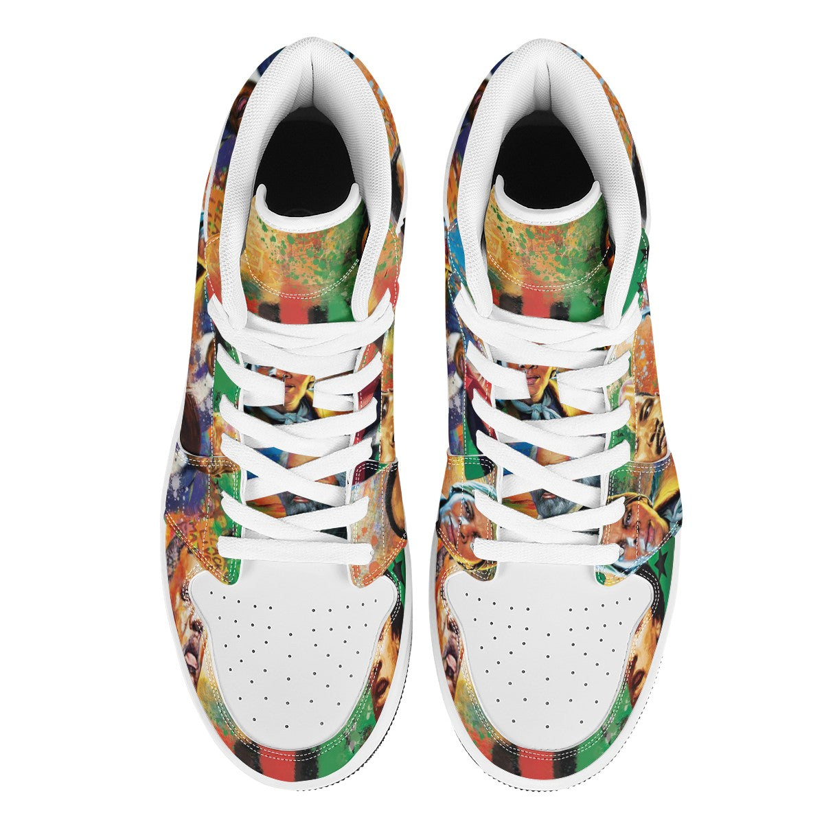 black lives matter High Top Leather Sneakers