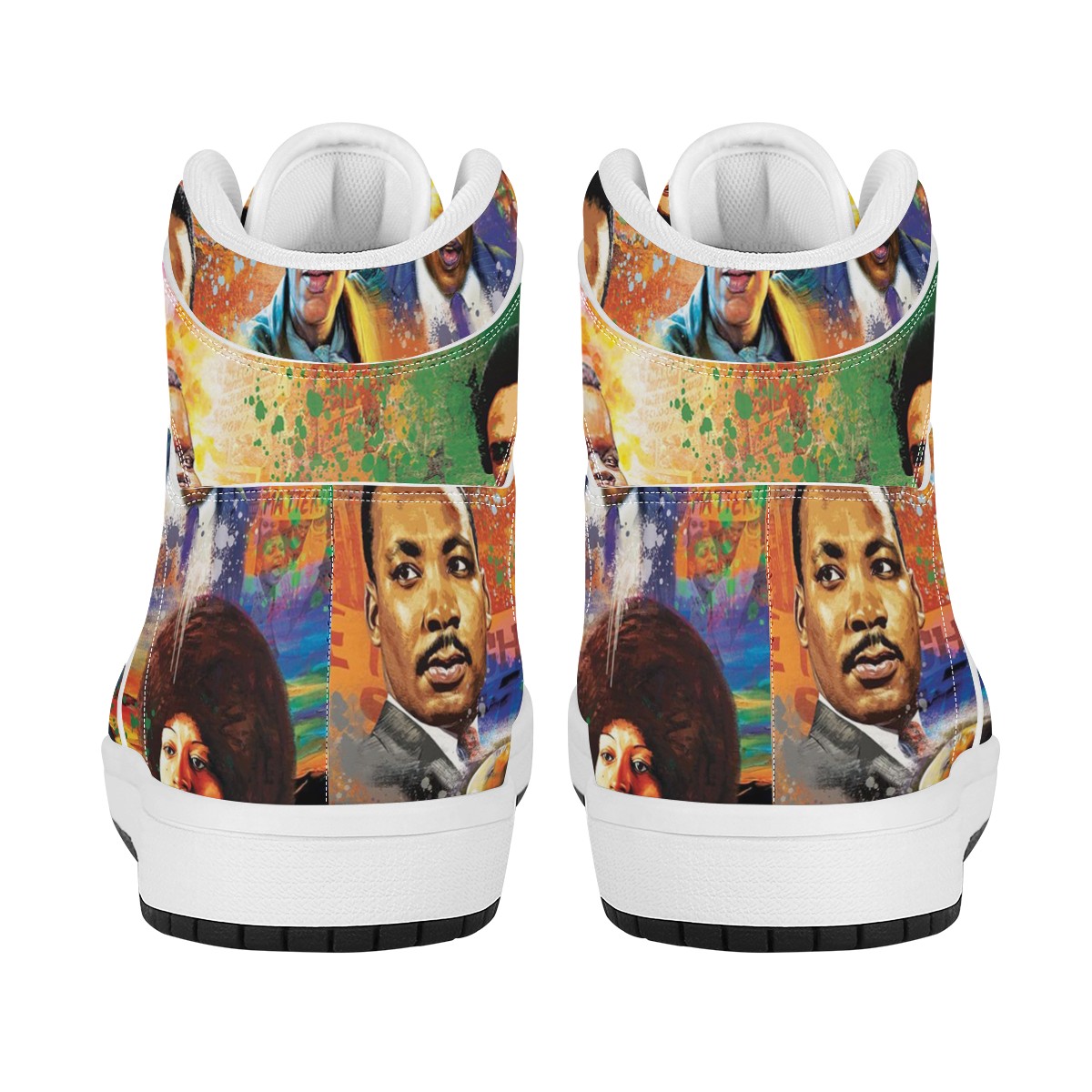 black lives matter High Top Leather Sneakers