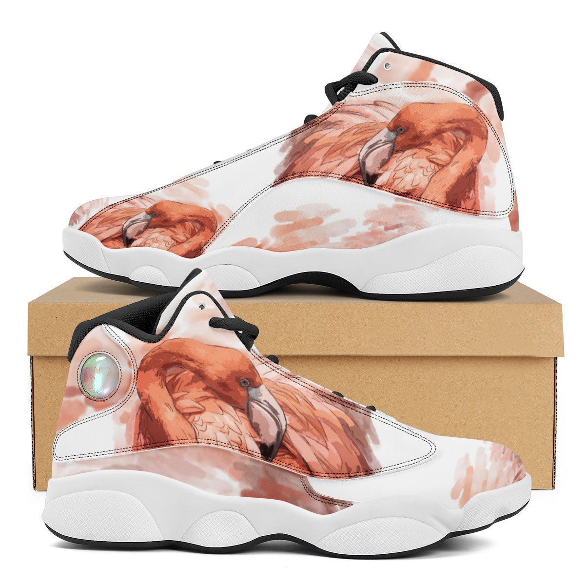 Flamingo Custom Nike AJ13 Retro Sneaker