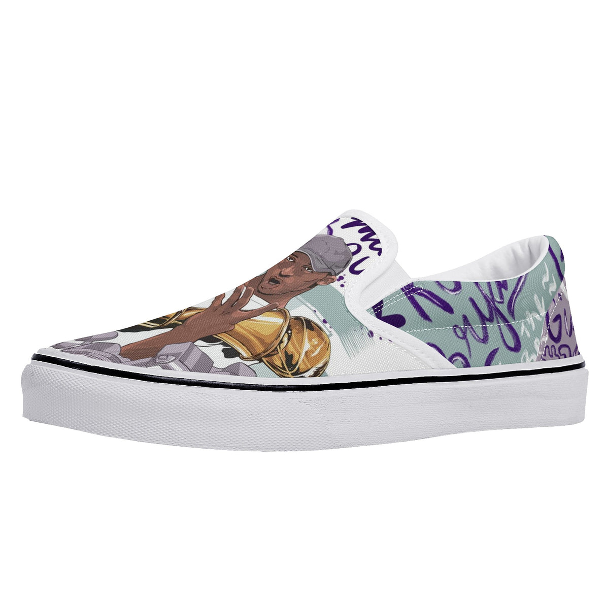 Kobe Custom Vans Slip On Shoes