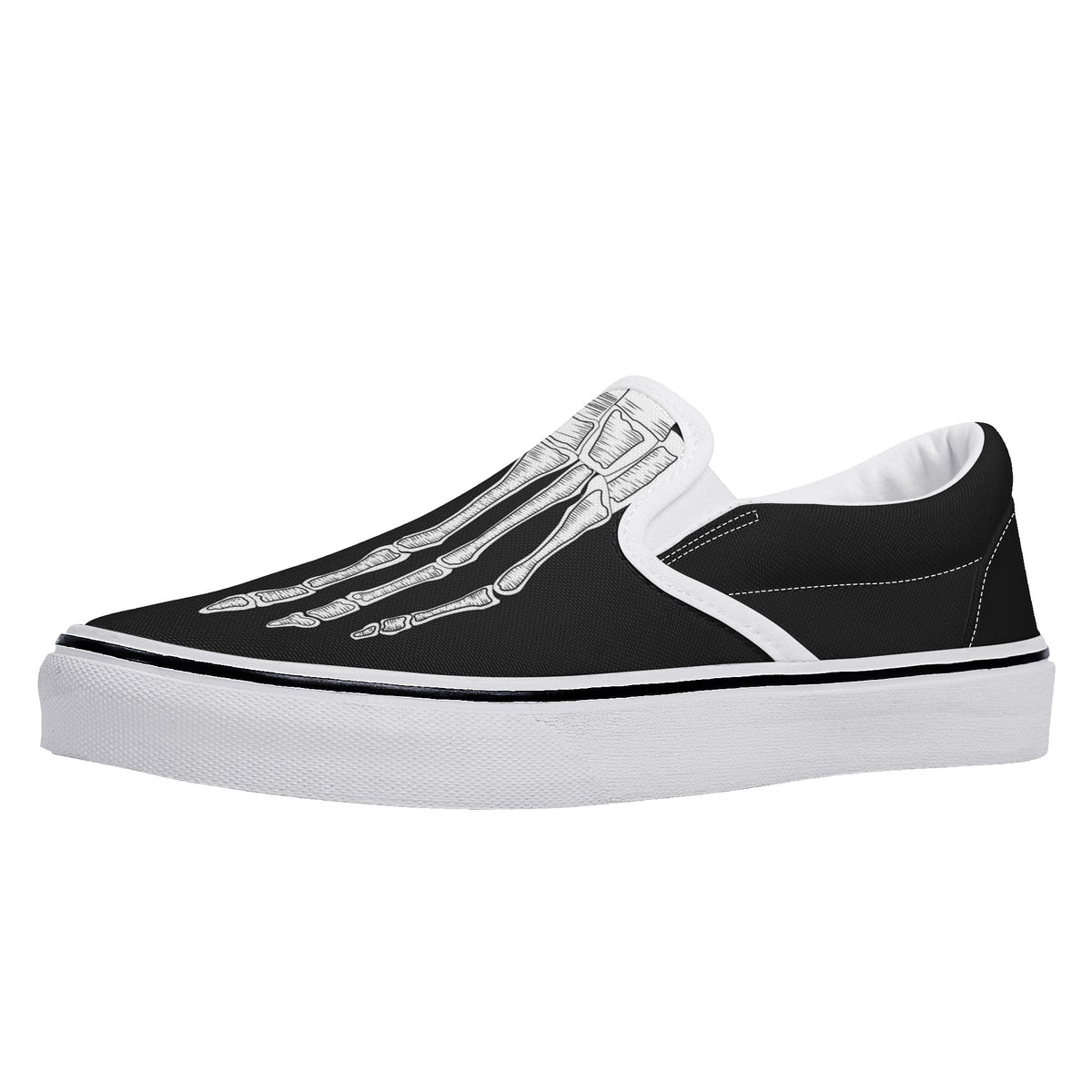 Skeleton Feet Custom Vans Slip On Shoes