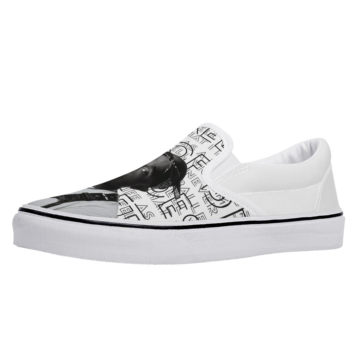 Tupac Custom Vans Slip On Shoes