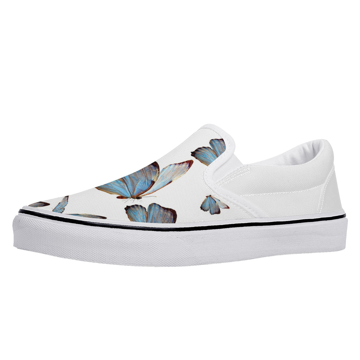 Butterfly Custom Vans Slip On Shoes