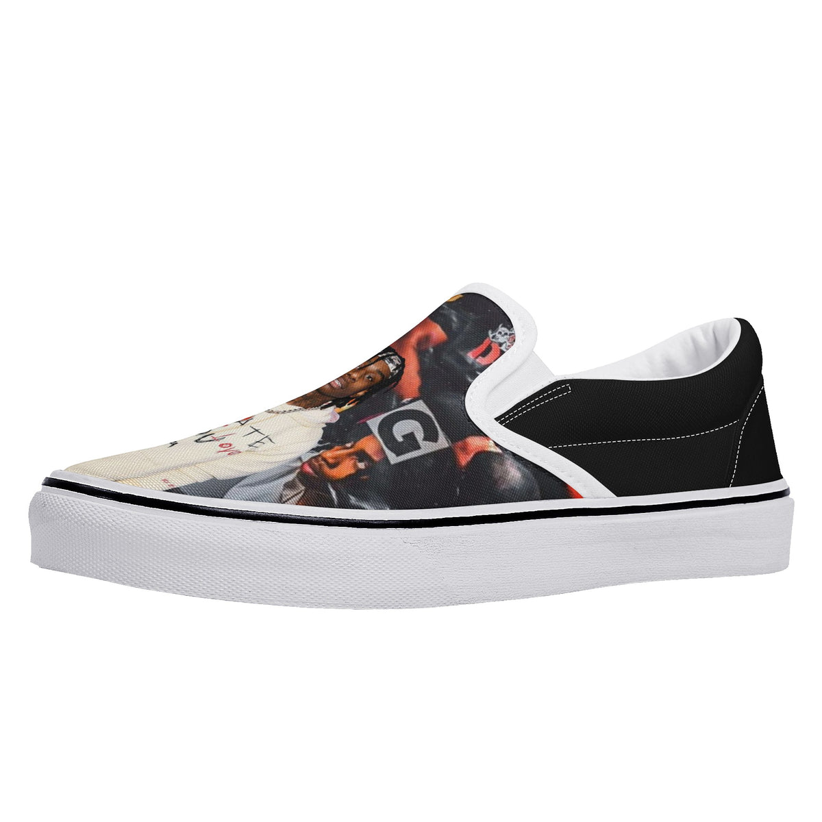 Polo G Custom Vans Slip On Shoes