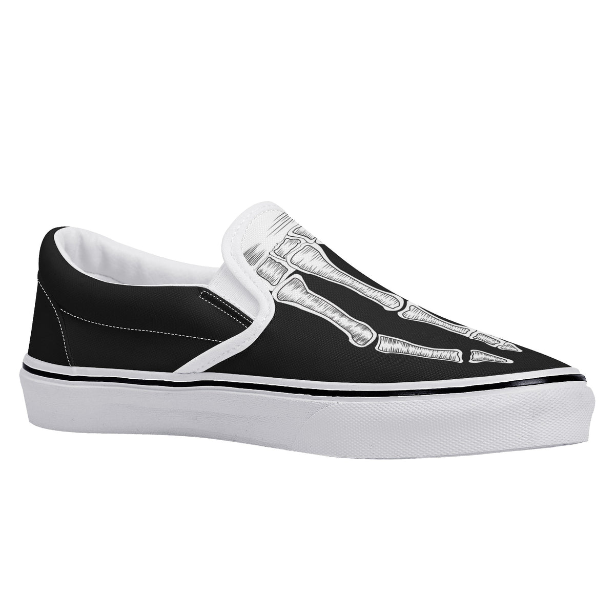 Skeleton Feet Custom Vans Slip On Shoes