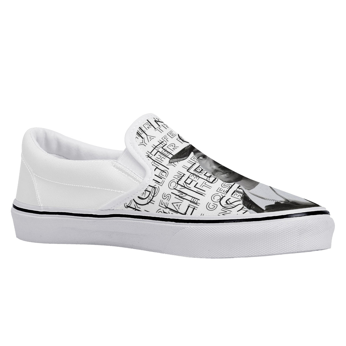 Tupac Custom Vans Slip On Shoes