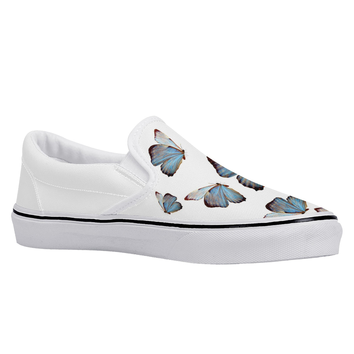 Butterfly Custom Vans Slip On Shoes