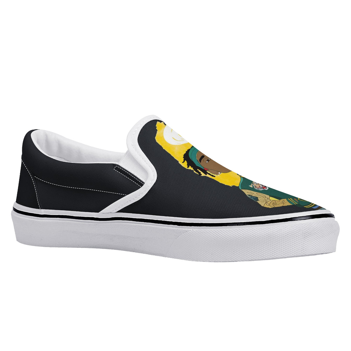 Polo G Custom Vans Slip On Shoes