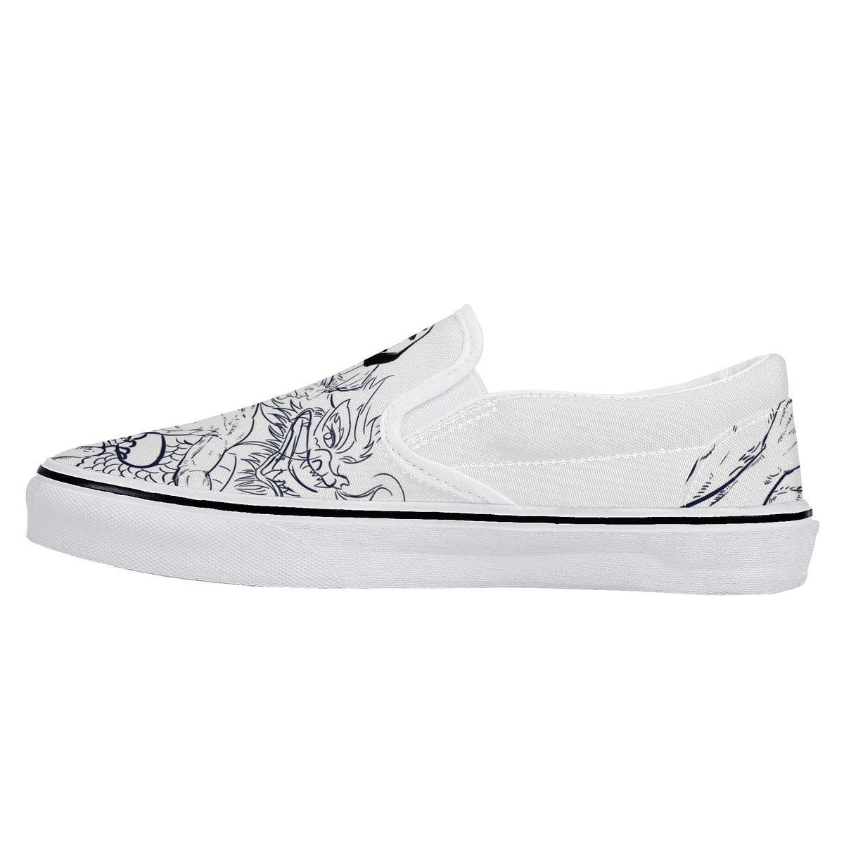 Bruce Lee Custom Vans Slip On Shoes