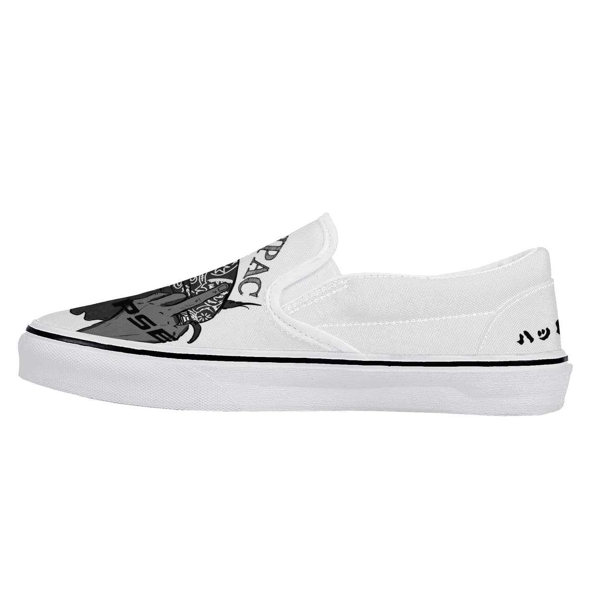 Tupac Shakur Custom Vans Slip On Shoes