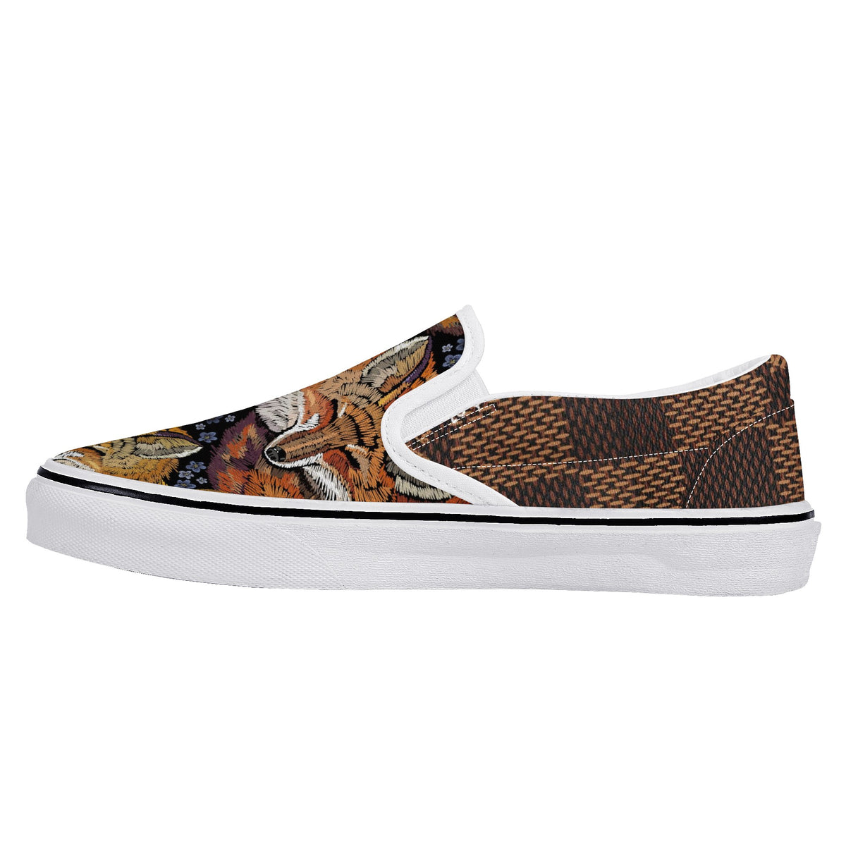 Fox Custom Vans Slip On Shoes