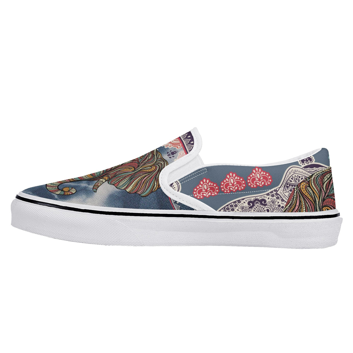 Elephant Custom Vans Slip On Shoes