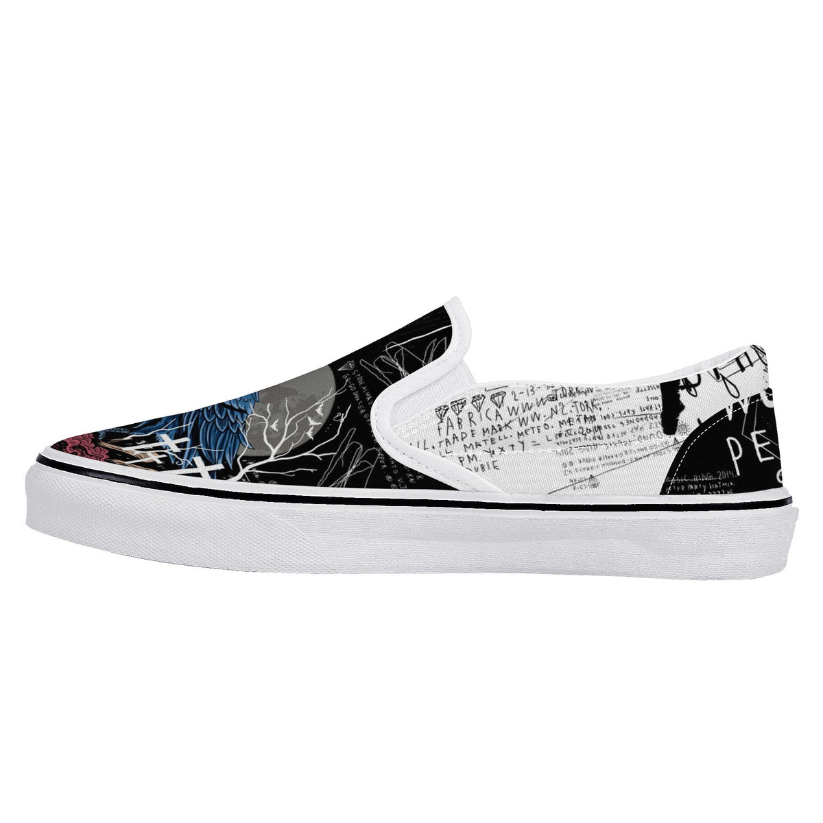 Eagle Custom Vans Slip On Shoes