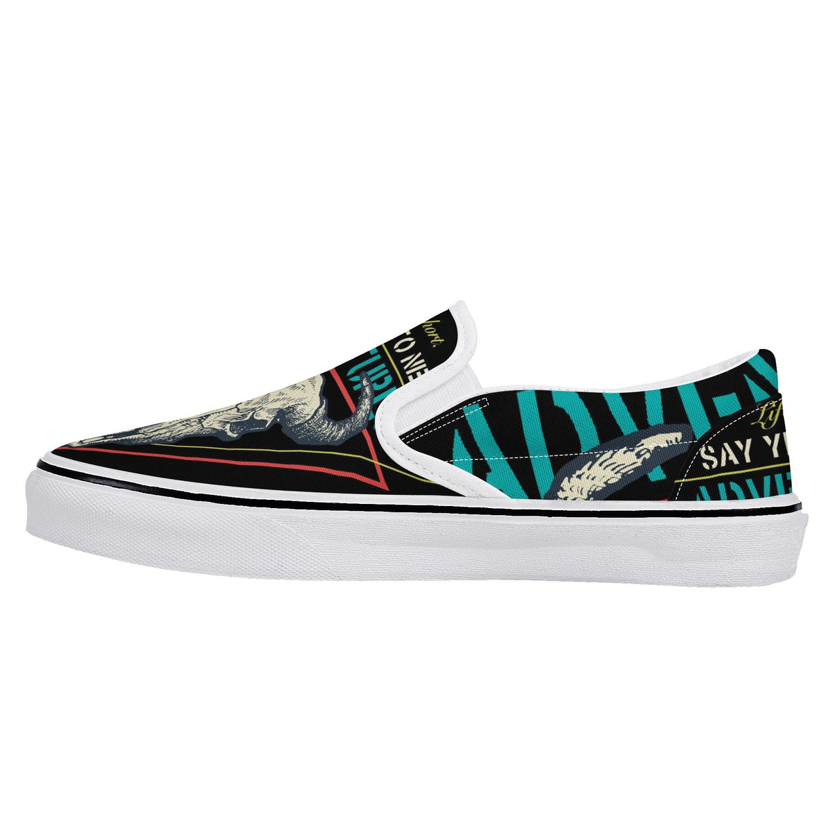 Goat Custom Vans Slip On Shoes