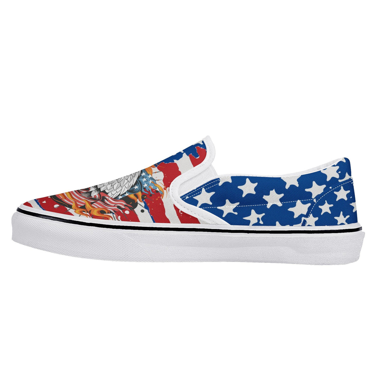 Eagle Custom Vans Slip On Shoes