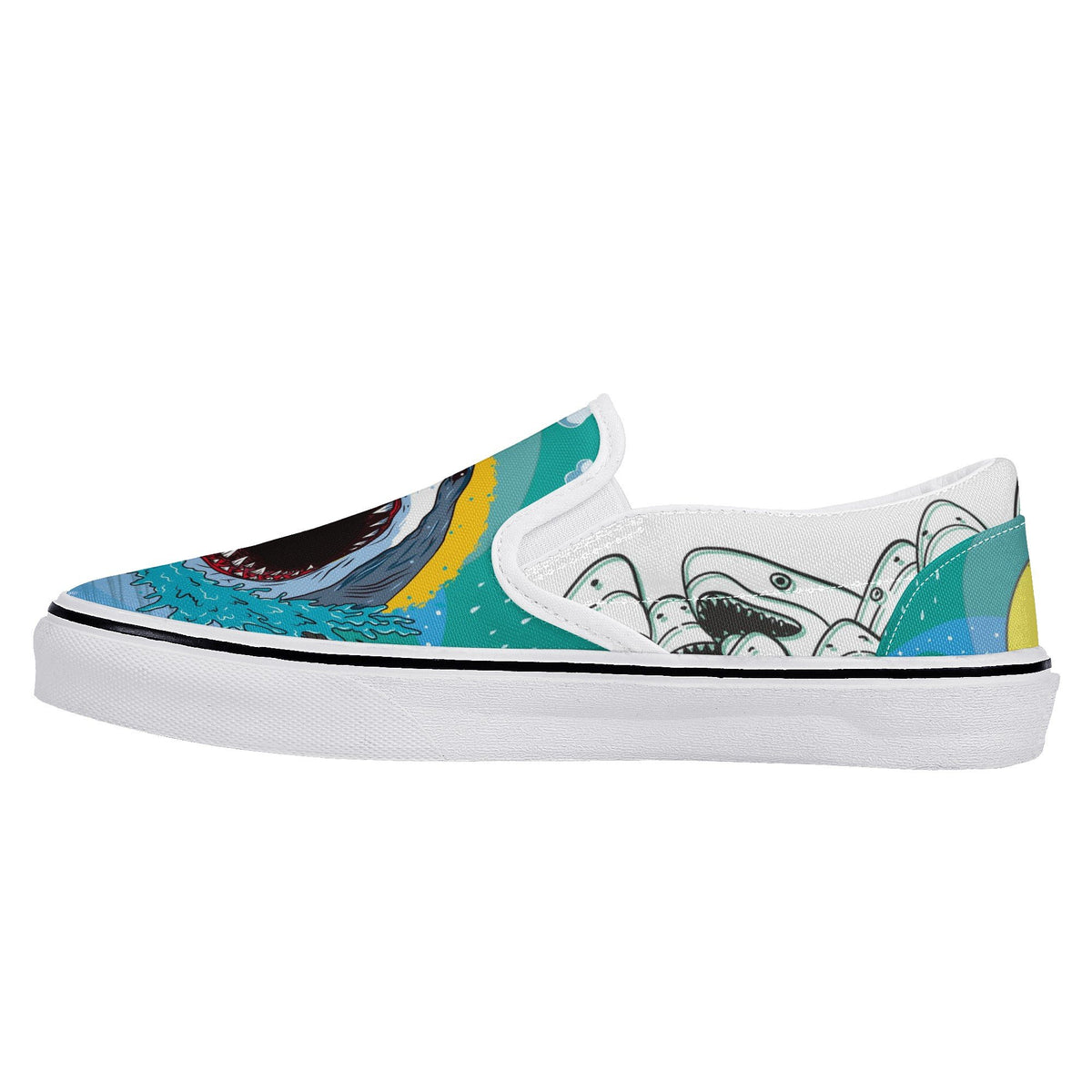 Shark Custom Vans Slip On Shoes