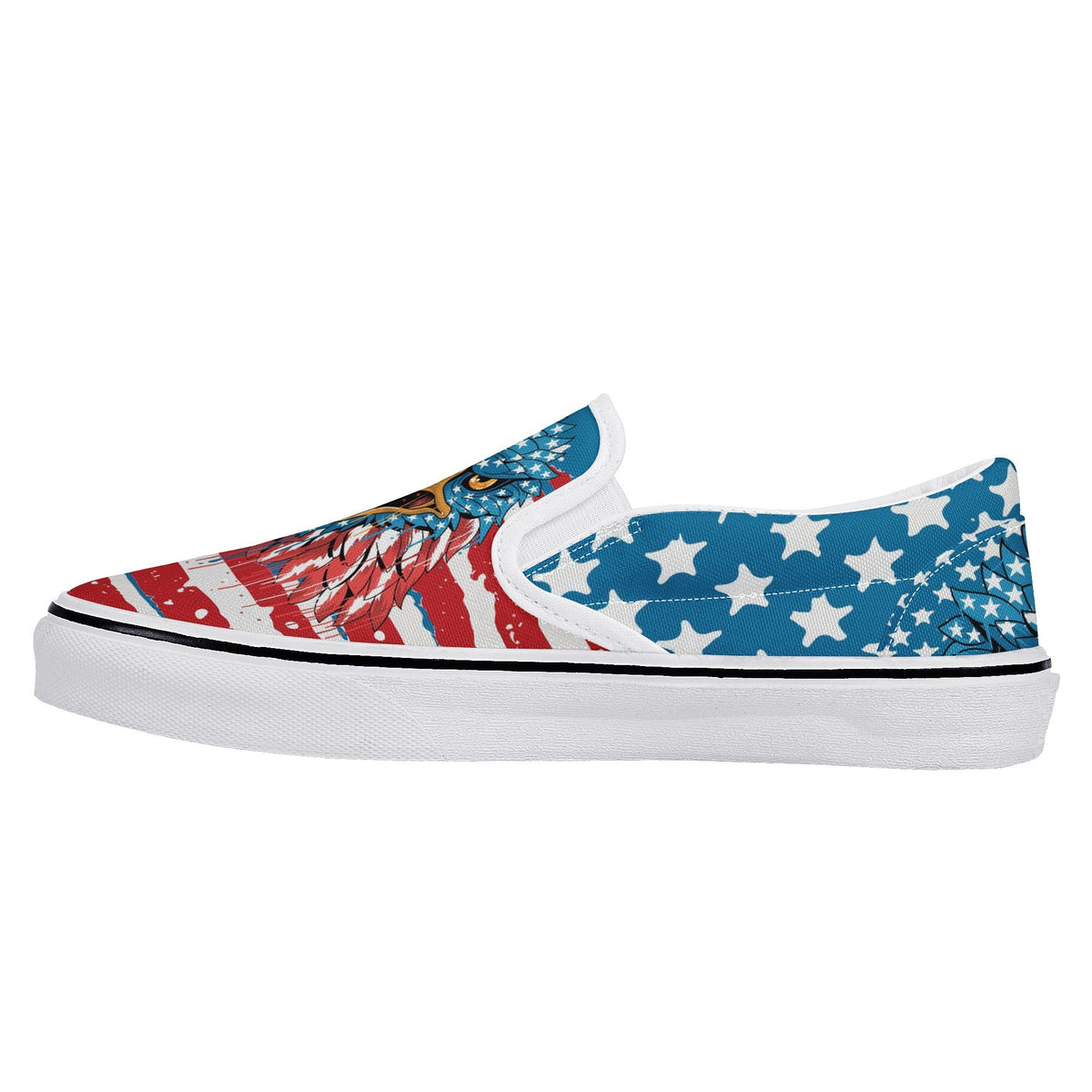 Eagle Custom Vans Slip On Shoes