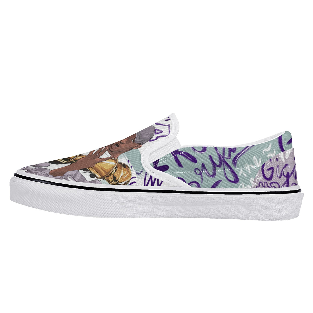 Kobe Custom Vans Slip On Shoes