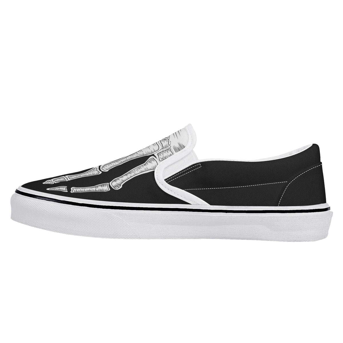 Skeleton Feet Custom Vans Slip On Shoes