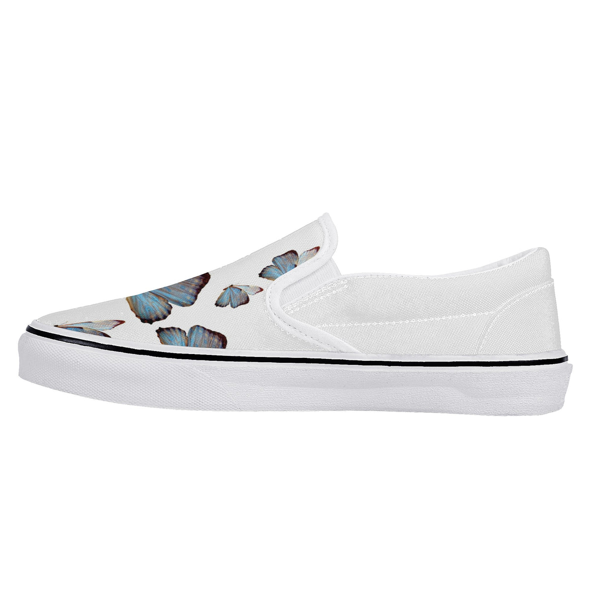 Butterfly Custom Vans Slip On Shoes