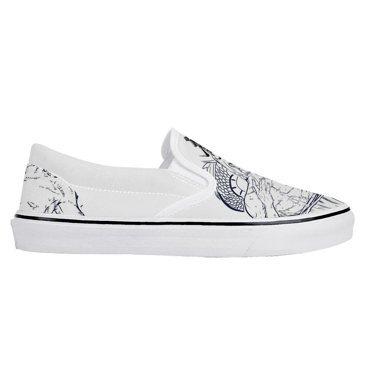 Bruce Lee Custom Vans Slip On Shoes