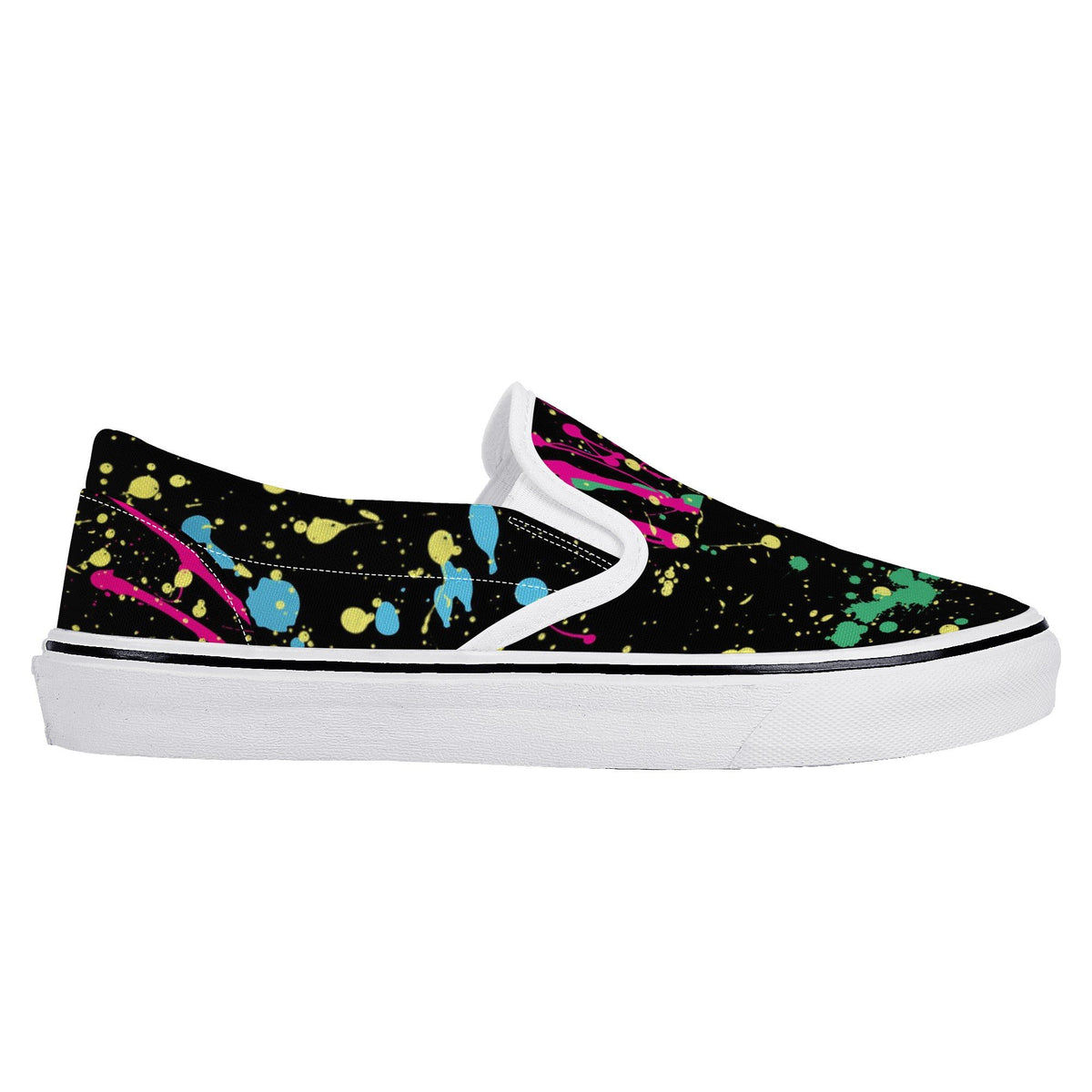 Splatter Custom Vans Slip On Shoes