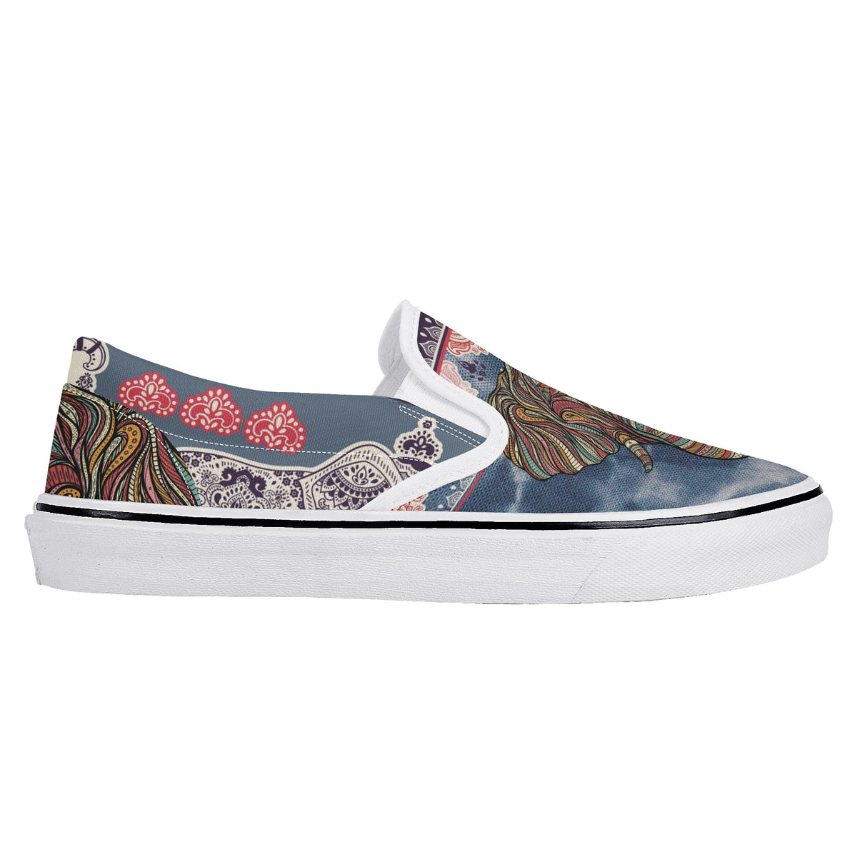 Elephant Custom Vans Slip On Shoes