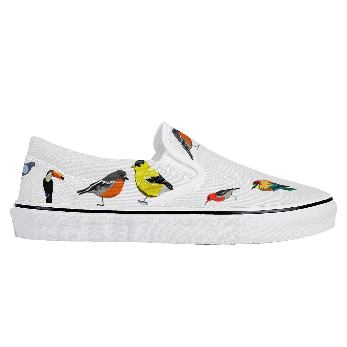 Bird Custom Vans Slip On Shoes