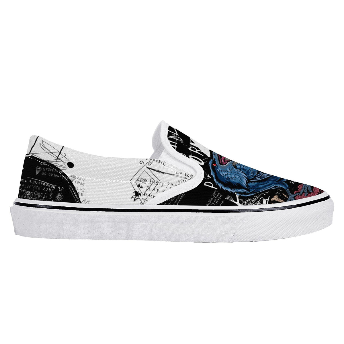Eagle Custom Vans Slip On Shoes