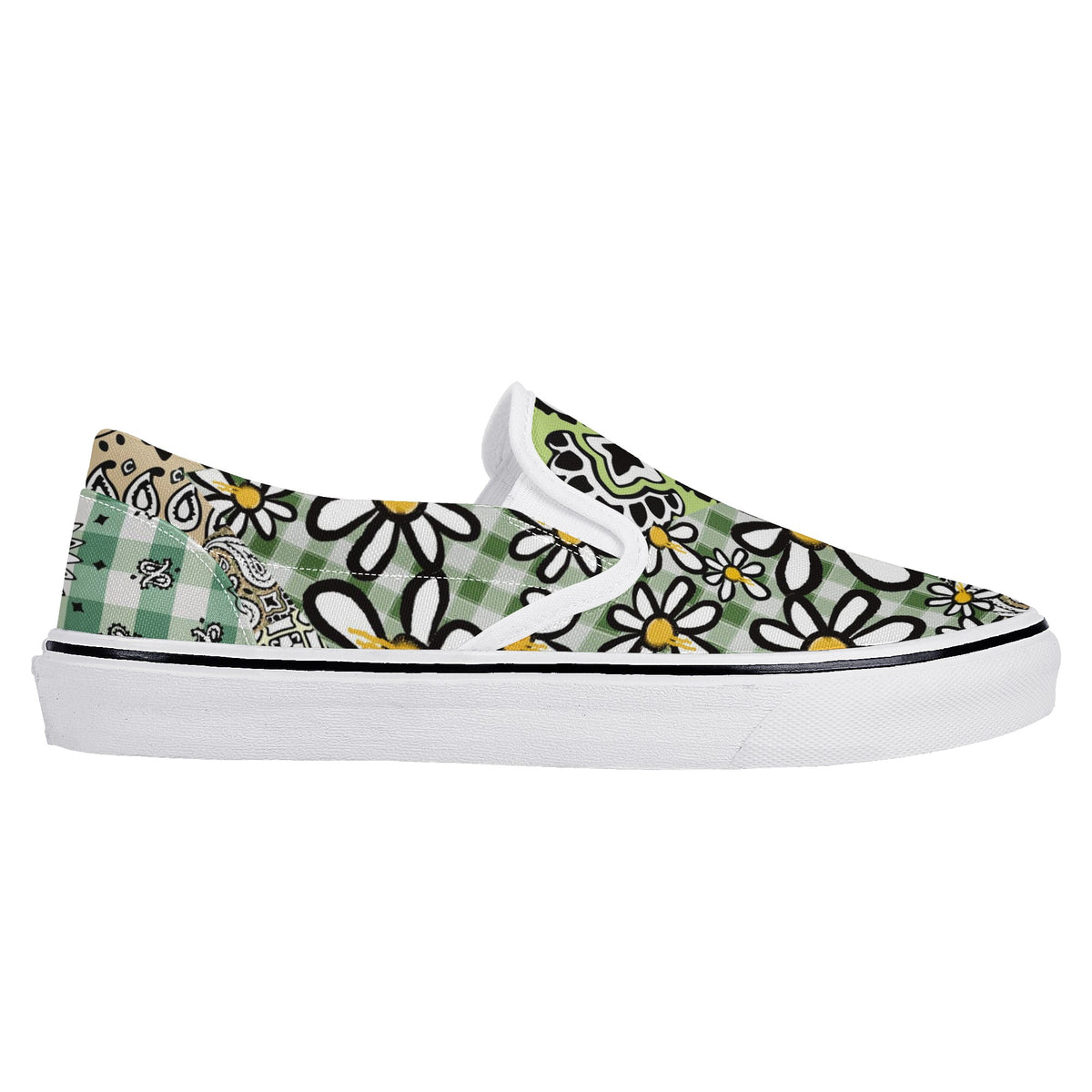 Daisy Custom Vans Slip On Shoes