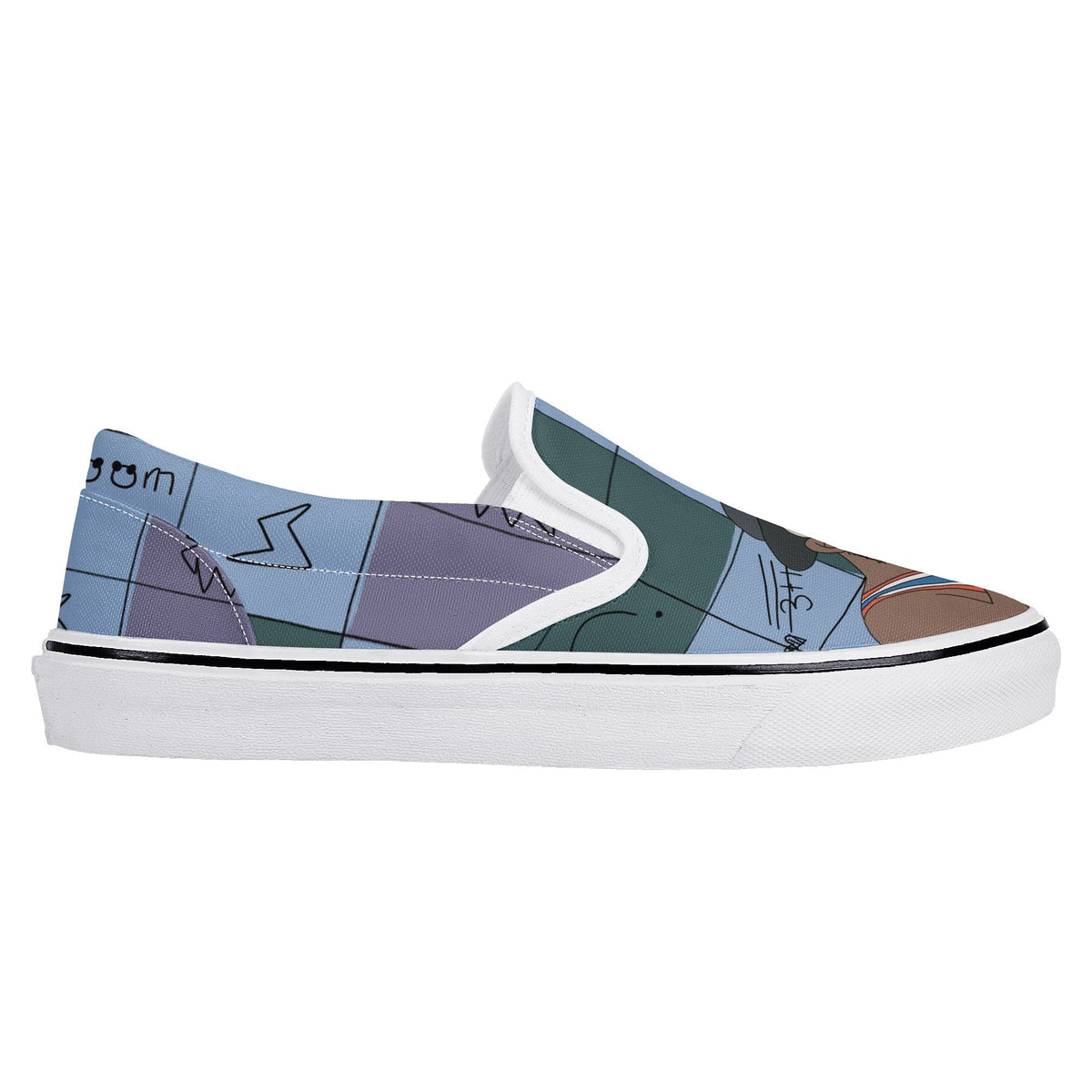 Mf Doom Custom Vans Slip On Shoes