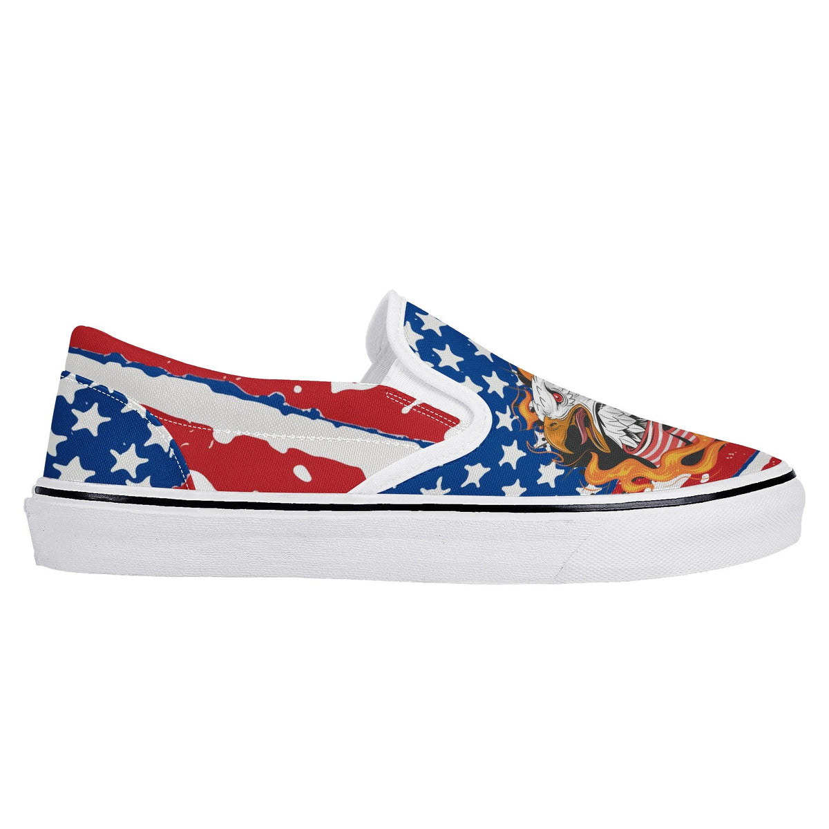 Eagle Custom Vans Slip On Shoes