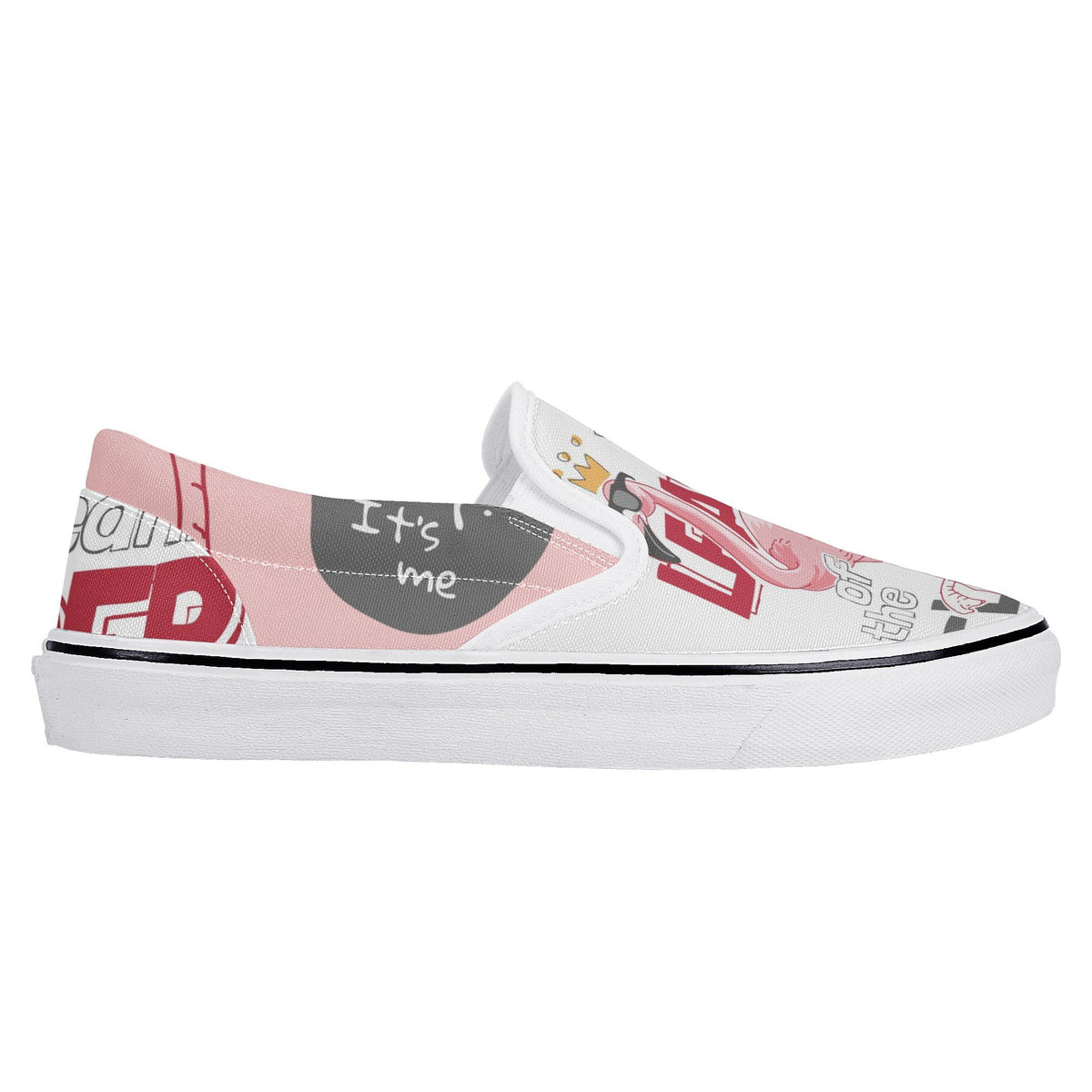 Flamingo Custom Vans Slip On Shoes