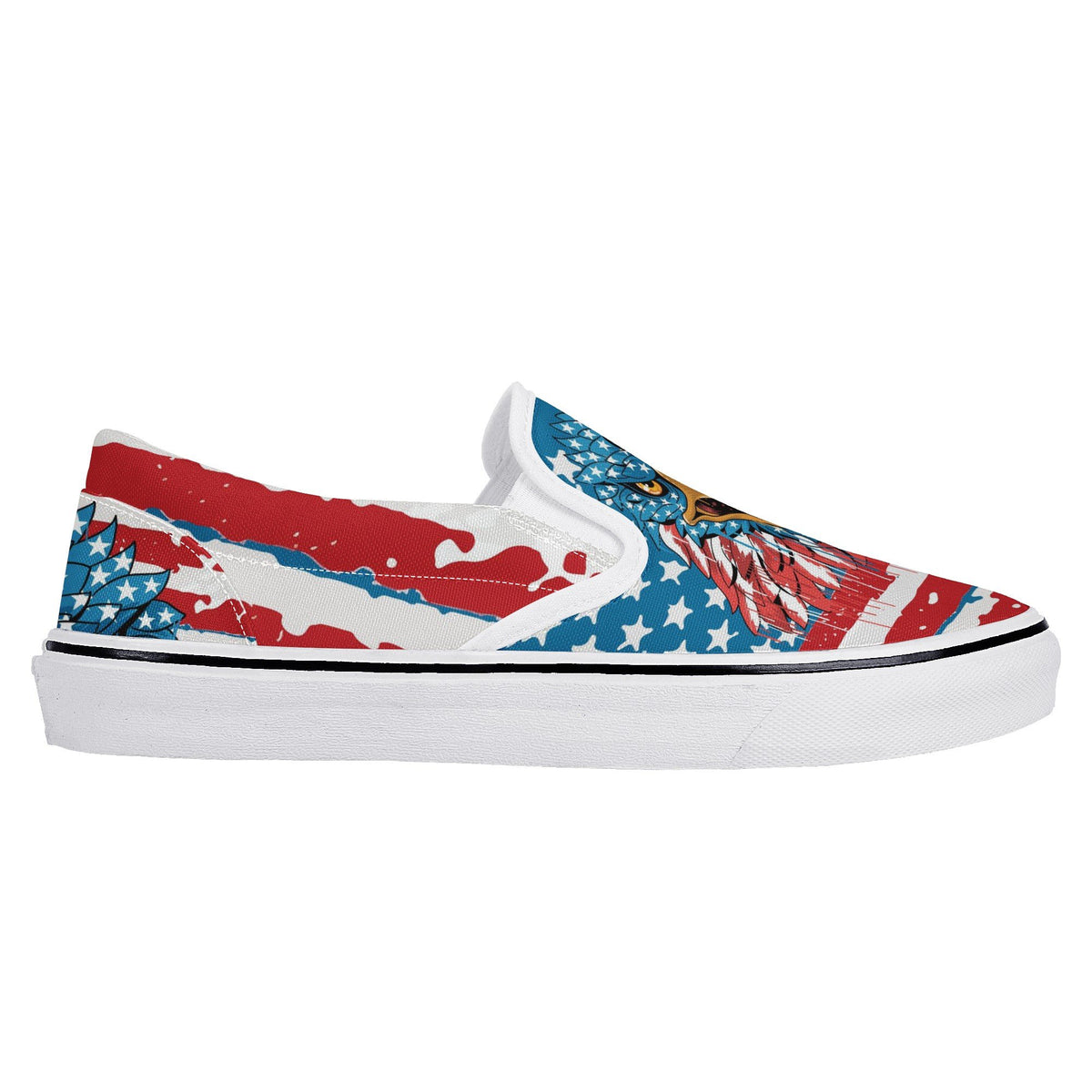Eagle Custom Vans Slip On Shoes