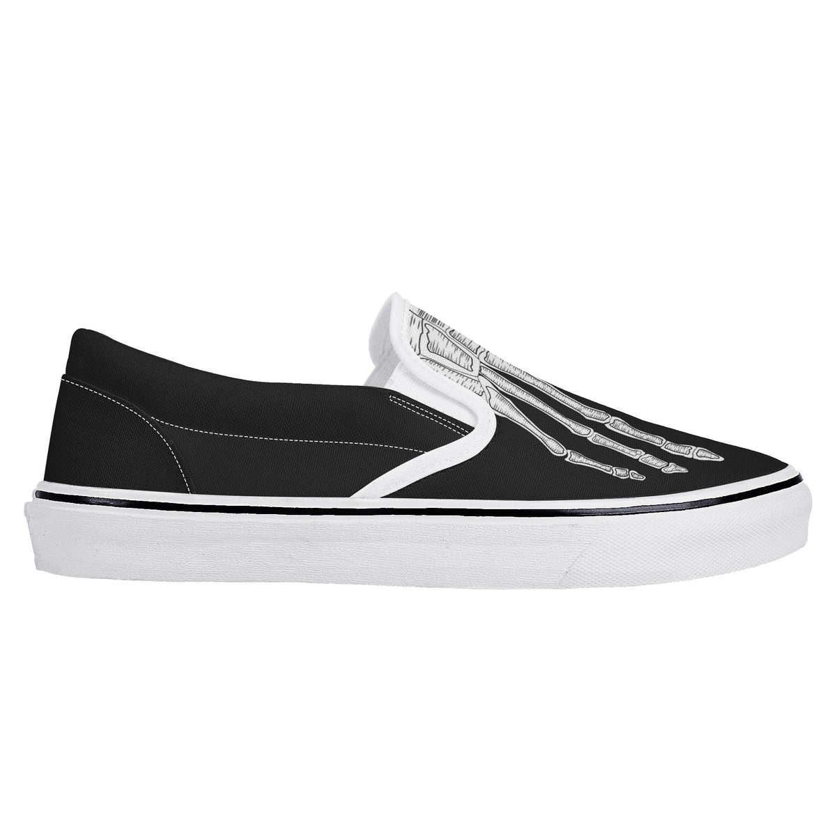 Skeleton Feet Custom Vans Slip On Shoes