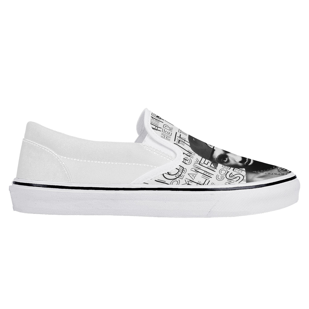 Tupac Custom Vans Slip On Shoes