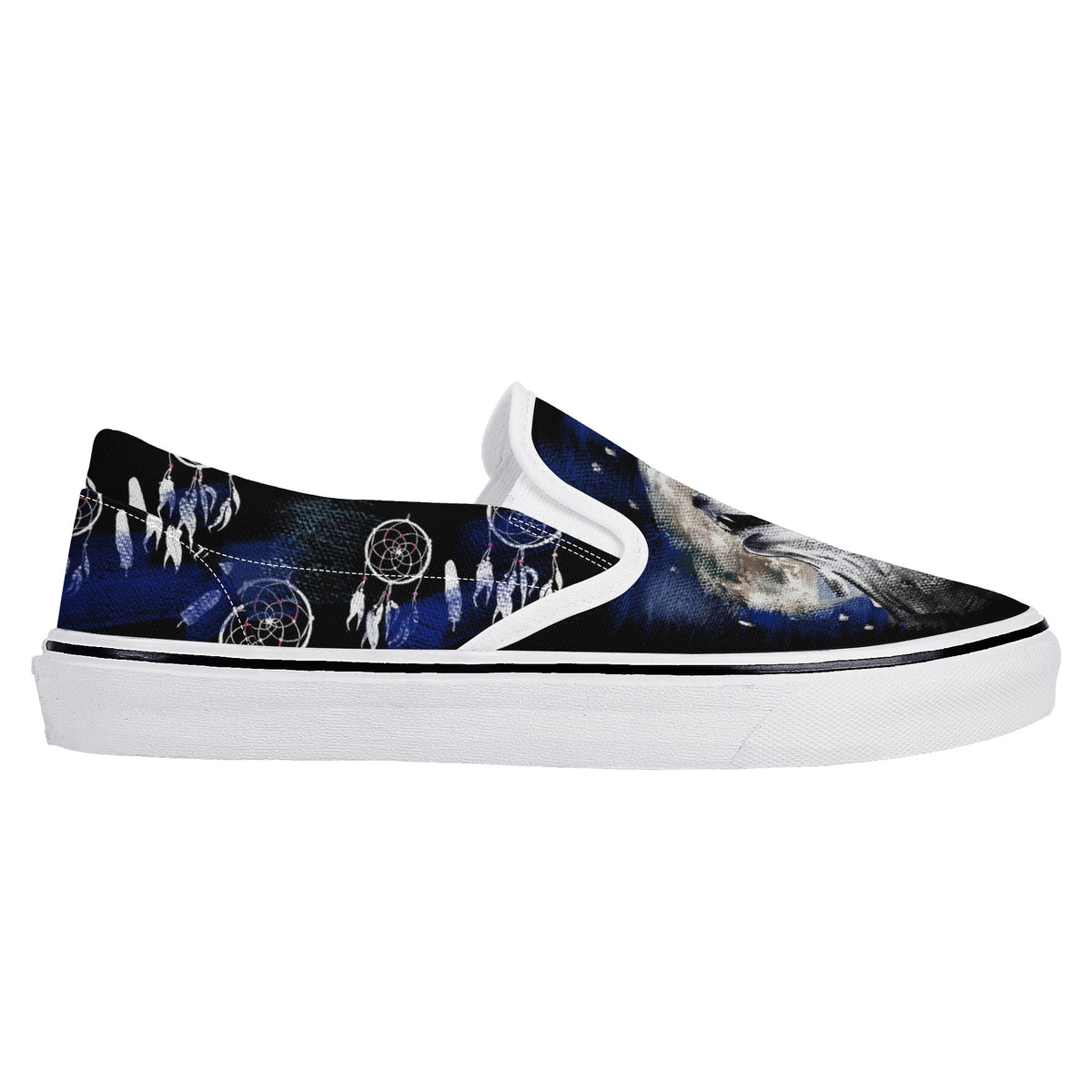 Wolf Dreamcatcher New Slip On Shoes