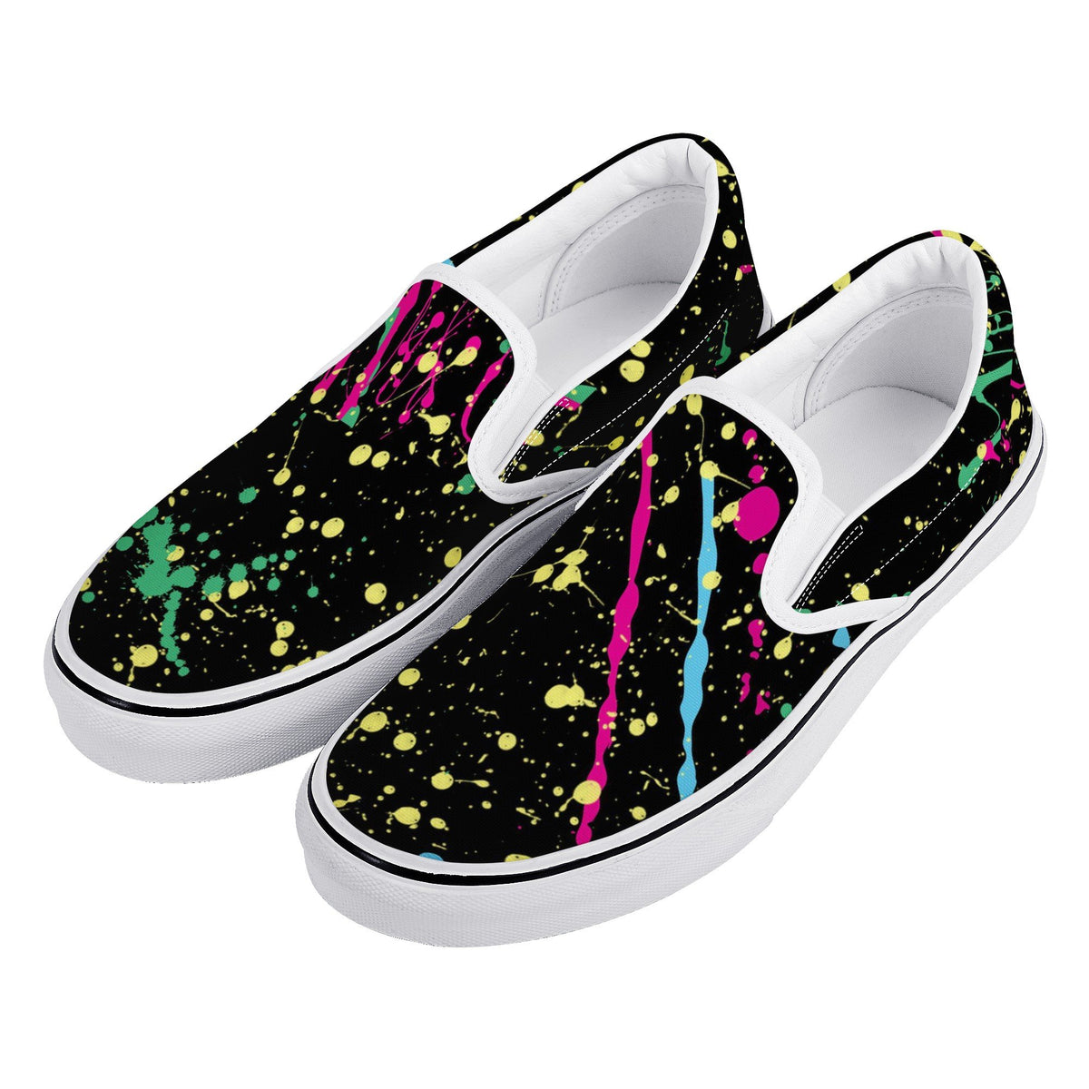Splatter Custom Vans Slip On Shoes